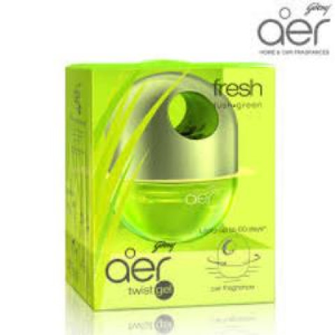 Godrej Aer Twist, (Fresh Lush Green) Car Freshener, 45g