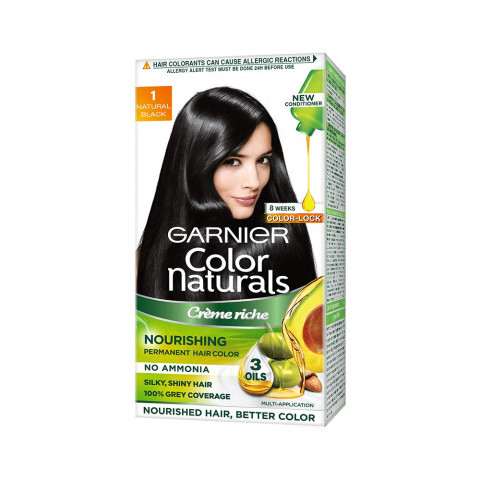 Garnier Color Naturals Crème hair color, Shade 1 Natural Black
