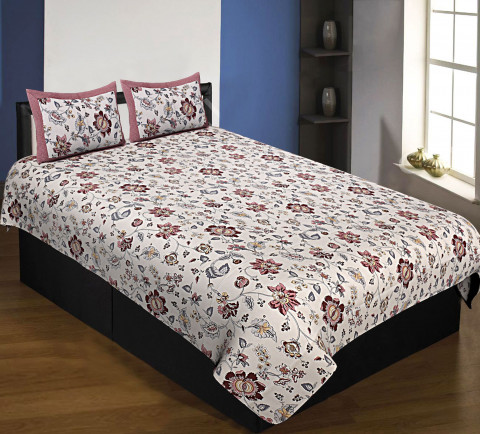 Floral Pattern Thick Bedsheet (Double)