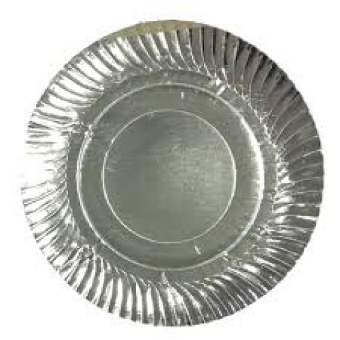 Disposable Paper Plate (Silver, Big) - 1 Pieces