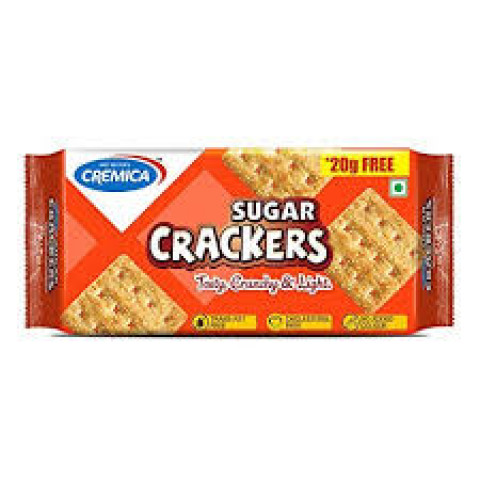 Cremica Sugar Crackers- Tasty, Crunchy & Light, 120g  
