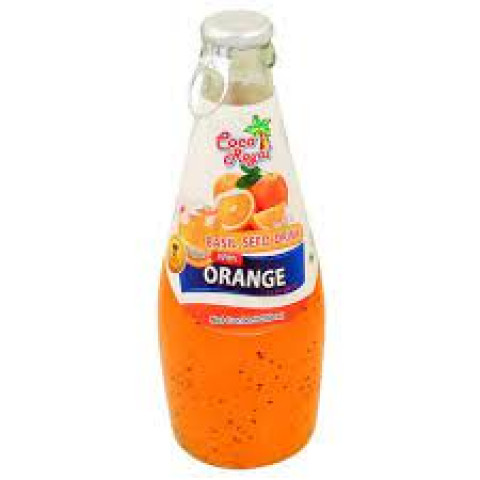 Coco Royal Basil Seed Orange Drink 290 ml