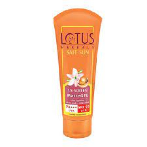 Lotus Herbals Safe Sun Uv Screen Matte Gel PA+++ - SPF 50, 100 g