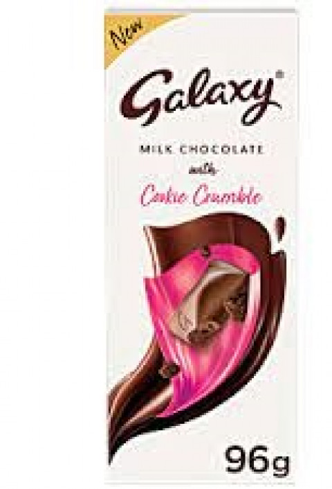 Galaxy Silky Smooth Milk Chocolate With Cookie Crumble, 96 g