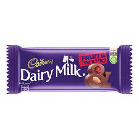 Cadbury Dairy Milk Chocolate Bar Fruit and Nut, 36 g