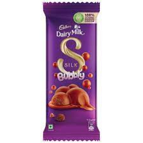 Cadbury Dairy Milk Silk Bubbly Chocolate bar, 120 g