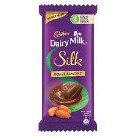 Cadbury Dairy Milk Silk Chocolate Bar - Roast Almond, 143 g