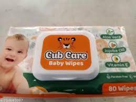 cub care baby wipes 80's lid pack