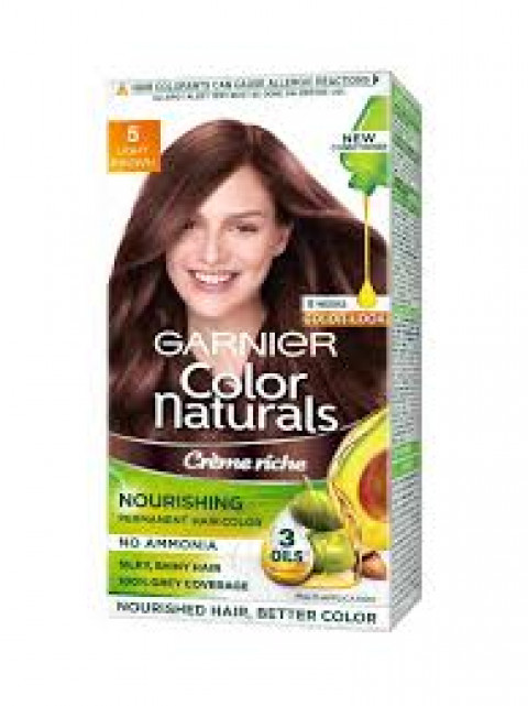 Garnier Color Naturals Crème riche hair color, Shade 5 Light Brown, 70ml + 60g