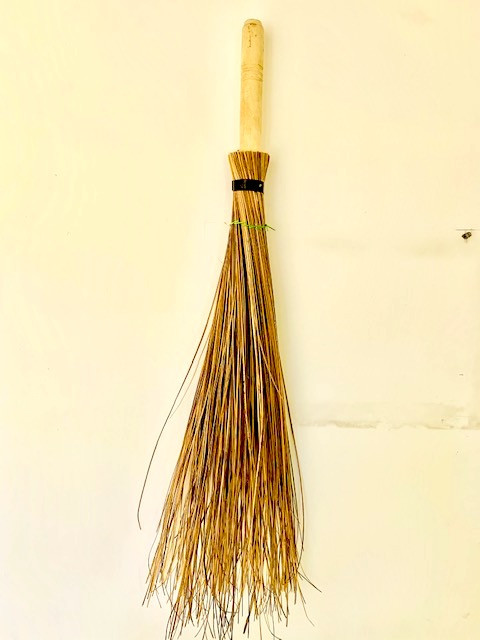 Natural Broom Sticks for Floor Cleaning (Brown, Large) 