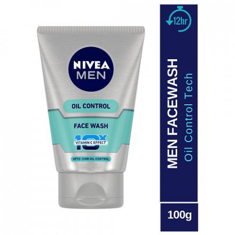 NIVEA-Men Face Wash - Oil Control, 10x Vitamin C, 100 g