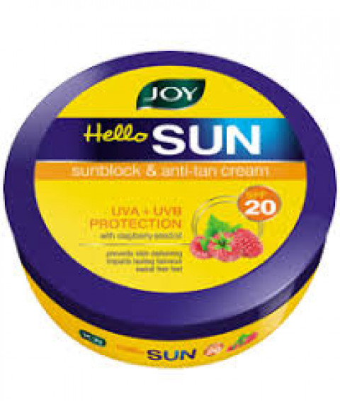 JOY- Hello Sun Sunblock & Anti-Tan Cream With Respberry Seed Oil PA++ SPF 20, 50ml