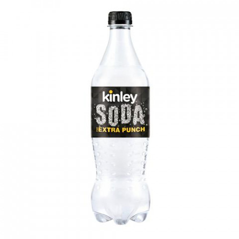 Kinley Soda Extra Punch- Sparkling Water - Club Soda, 600ml PET Bottle