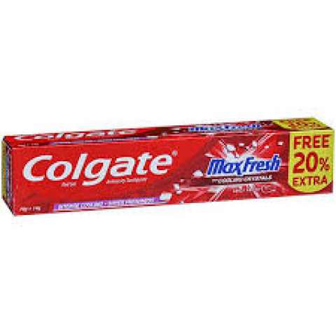 COLGATE: Max Fresh Anticavity Toothpaste, (Free 20% Extra), 70g+14g=84g 