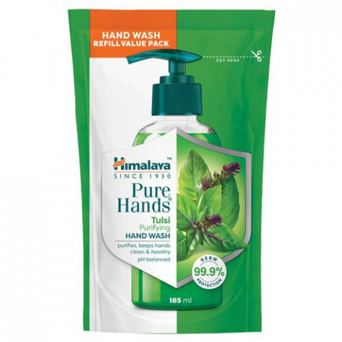 Himalaya-Pure Hands Purifying Tulsi Hand Wash, 185 ml Refill Pack
