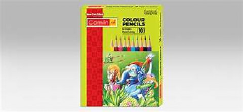 Camlin Kokuyo Colour Pencils, Multicolour, Pack of 10 shades.