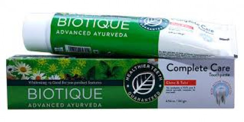 Biotique-Complete Care Toothpaste - Clove and Tulsi, 140g 