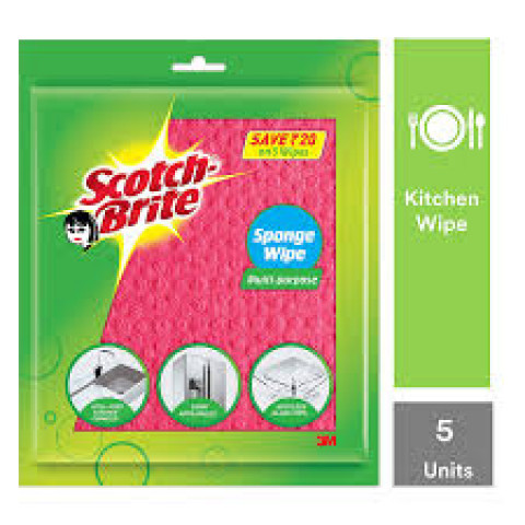 Scotch-Brite Sponge Wipe Multi-purpose, 5 Wipes