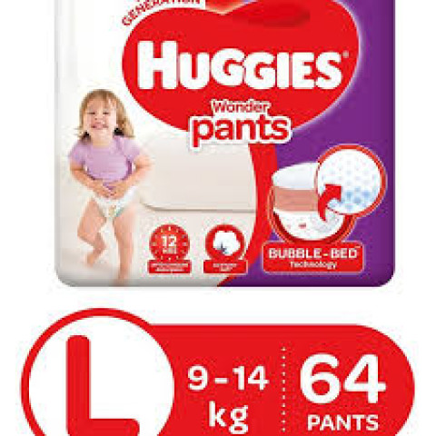 Huggies-Wonder Pants, Large Size (L) Diapers, 64 Pants