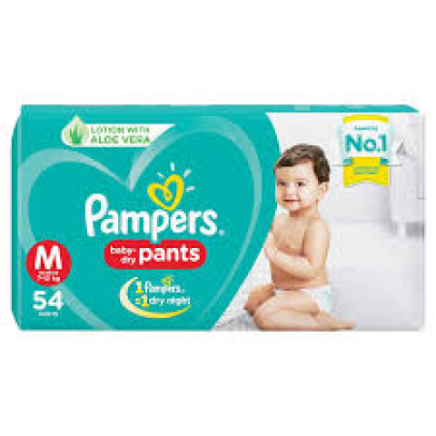 Pampers-New Diaper Pants, Medium (M), 54 Diapers