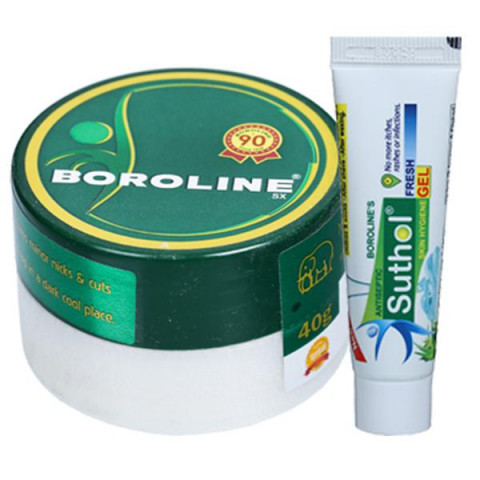 Boroline Antiseptic Ayurvedic Cream (Free Suthol Fresh Gel 10 ml) 40 gm