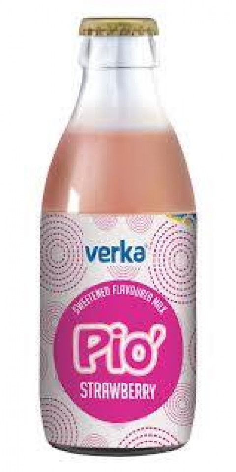 Verka Pio Strawberry Flavored Milk, 200 ml