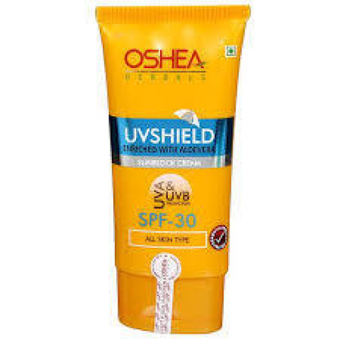 Oshea- Herbals UVshield SPF-30 Enriched With Alovera Sunblock Cream, 120 g