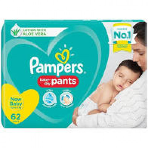 Pampers-New Diaper Pants, New Born, 62 Pants