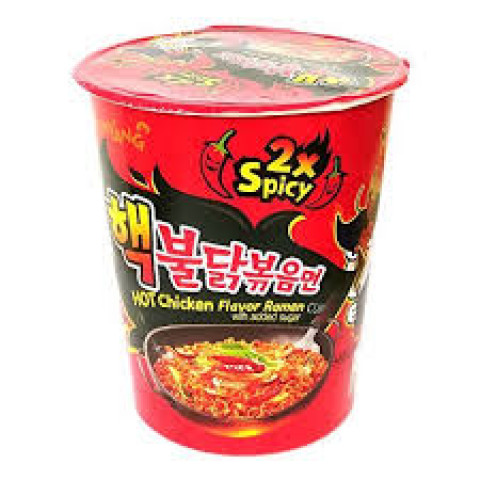 Samyang 2X Spicy Hot Chicken Flavour Ramen with added Sugar Cup, 70 g
